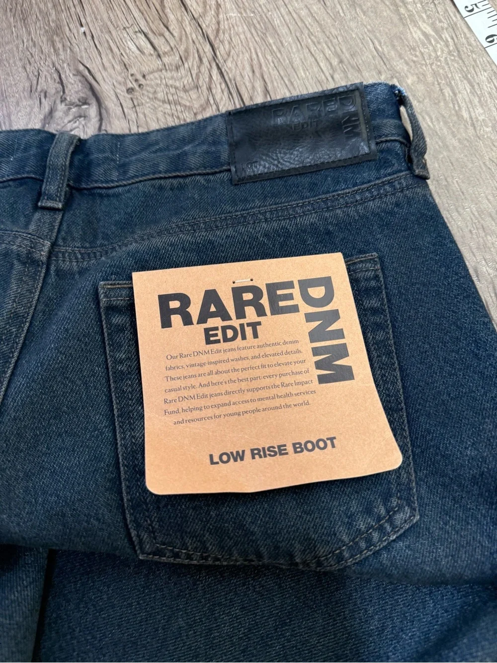 RARE‎ DNM EDIT Dark Blue Low Rise Bootcut Jeans size 27 NWT